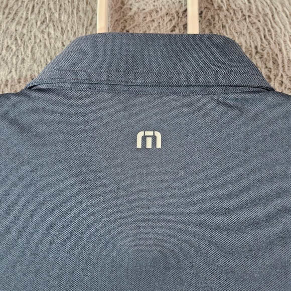 Travis Mathew Polo Shirt Men XL Short Sleeve Blue - Gray - EUC - Picture 9 of 13